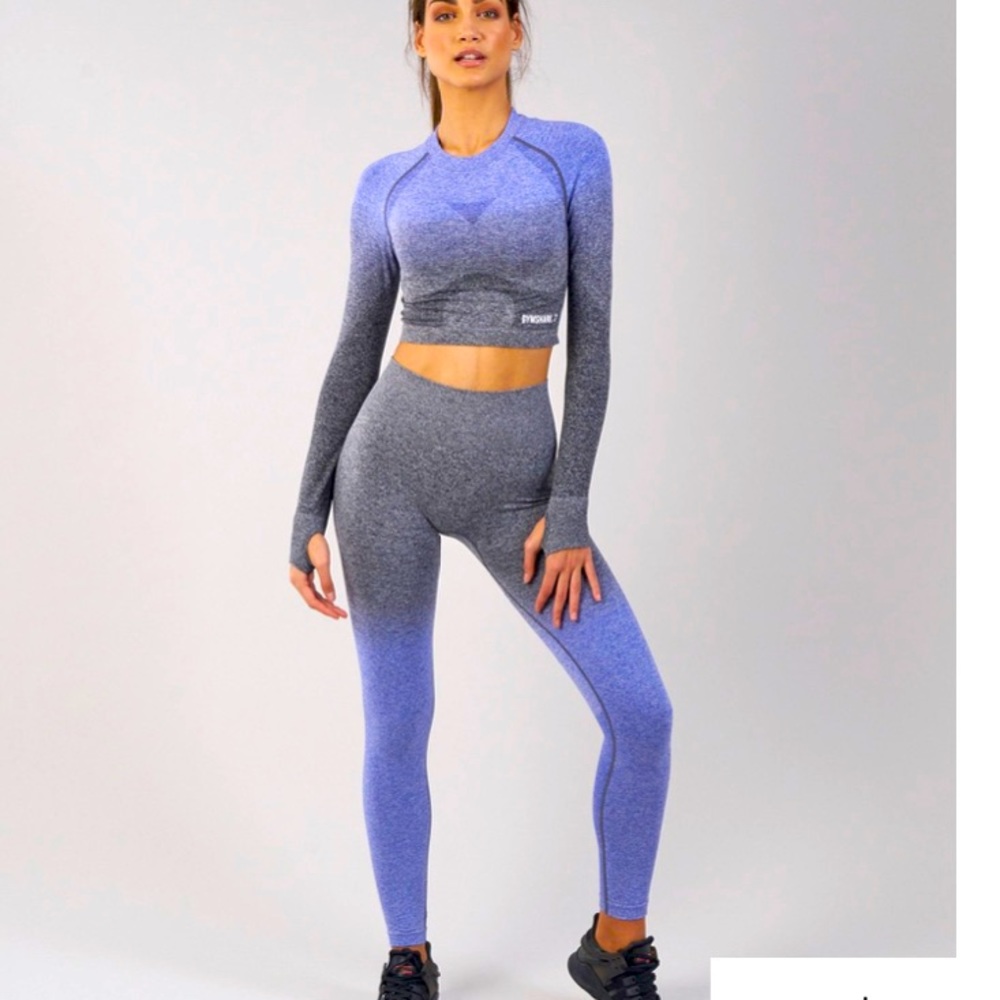Gymshark Seamless Set in Purple Ombré - Medium